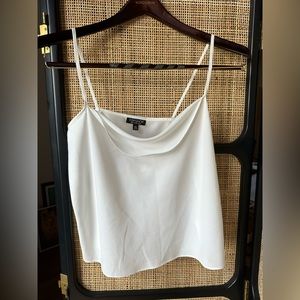 Topshop White Cowl Neck Tank
